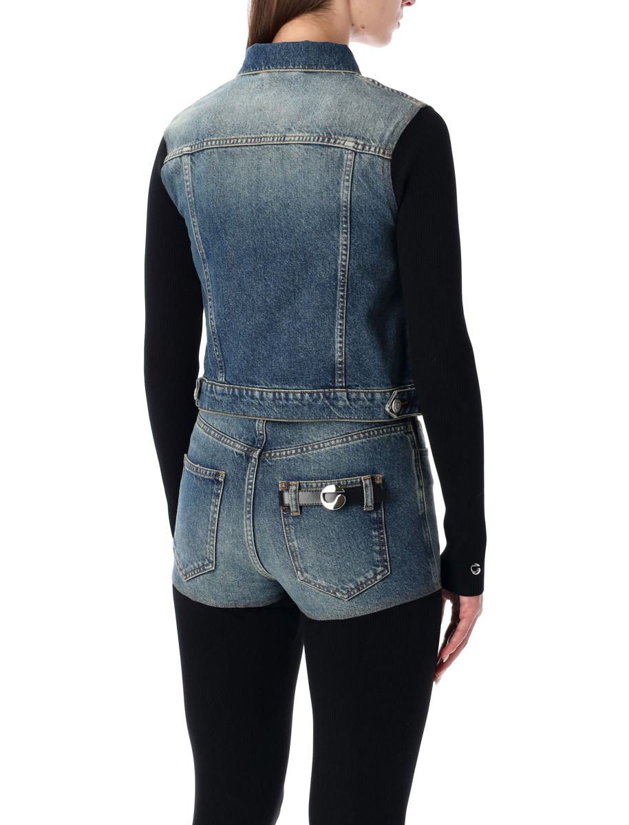 Coperni Hybrid Rib Knit And Denim Trompe-L'Œil Jacket