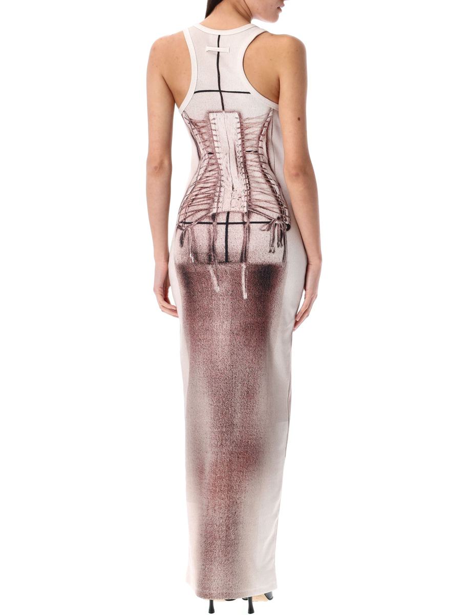 Jean Paul Gaultier Corset Trompe L'Oeil Knit Dress