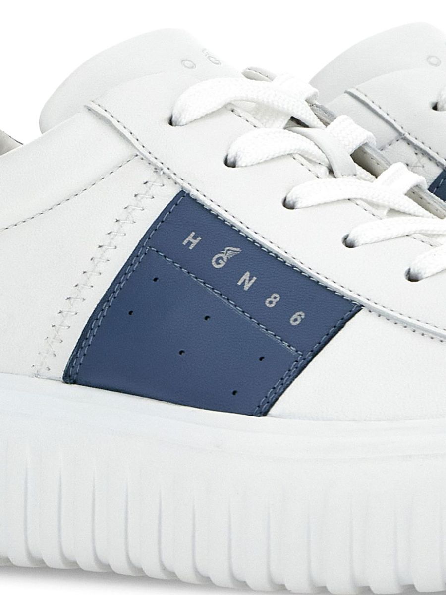 Hogan White H-Stripes Sneakers