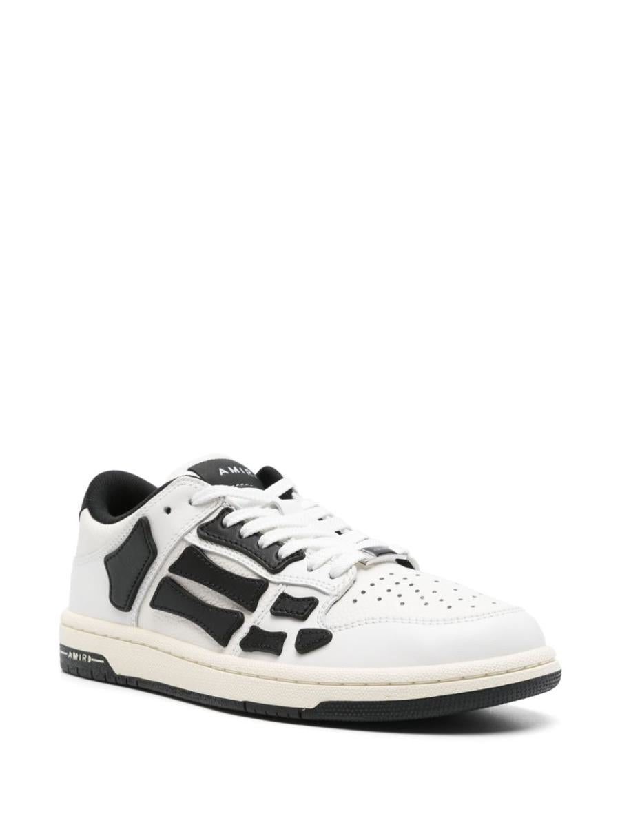 Amiri White Leather Sneakers With Black Details