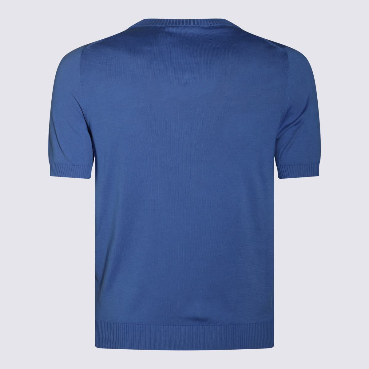 Malo Blue Cotton Sweater