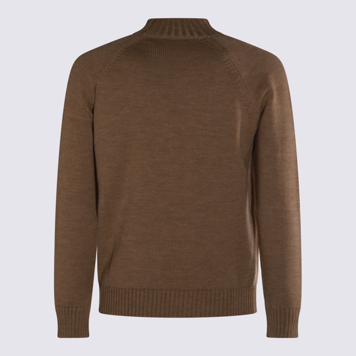 Zanone Brown Wool Knitwear