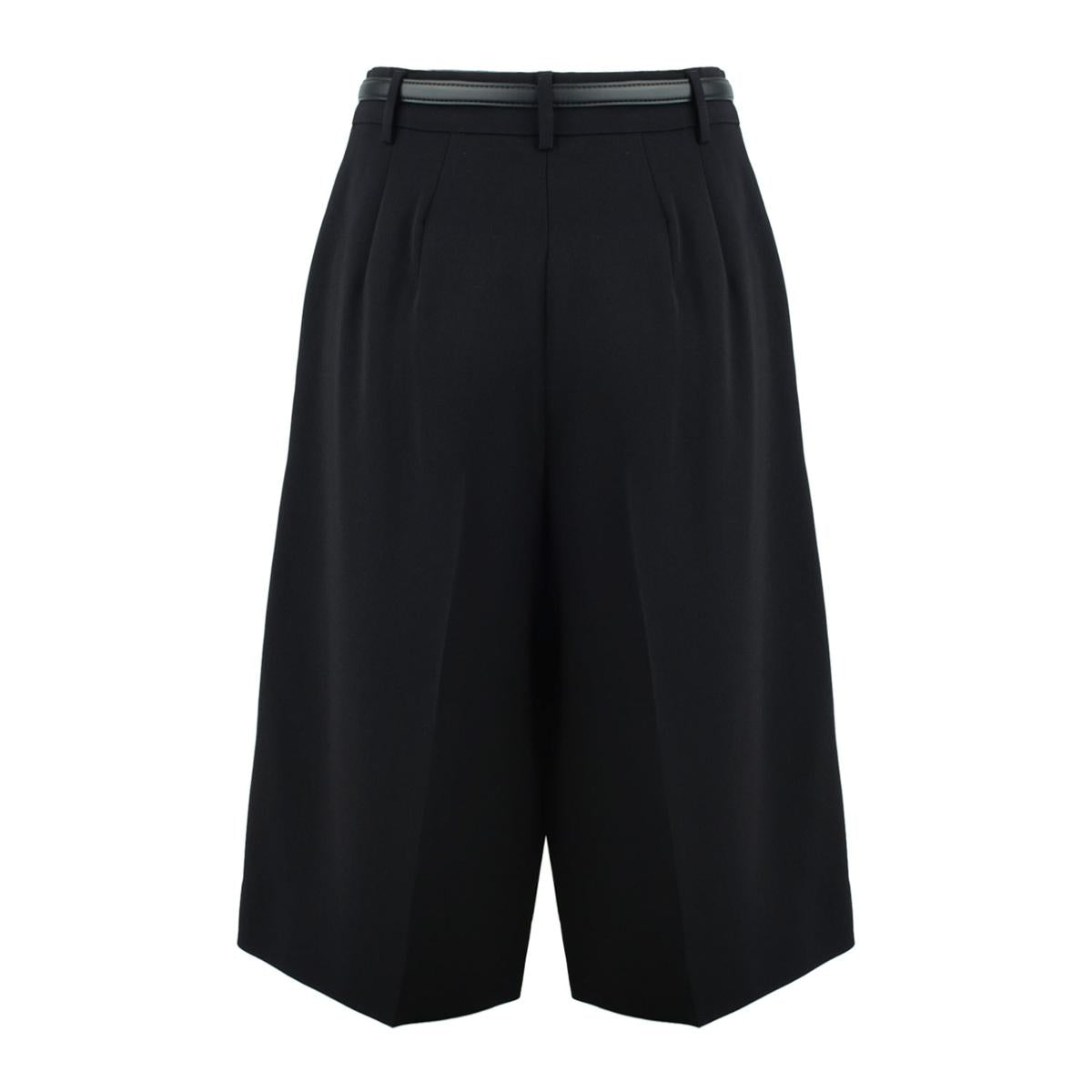 Max Mara Black Cady Bermuda Shorts