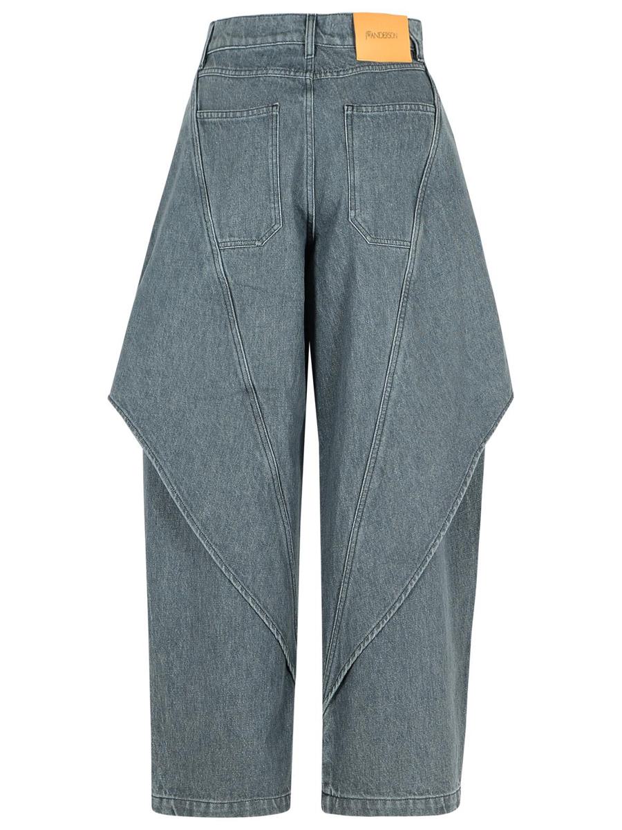 JW Anderson Grey Cotton 'Scultural' Jeans