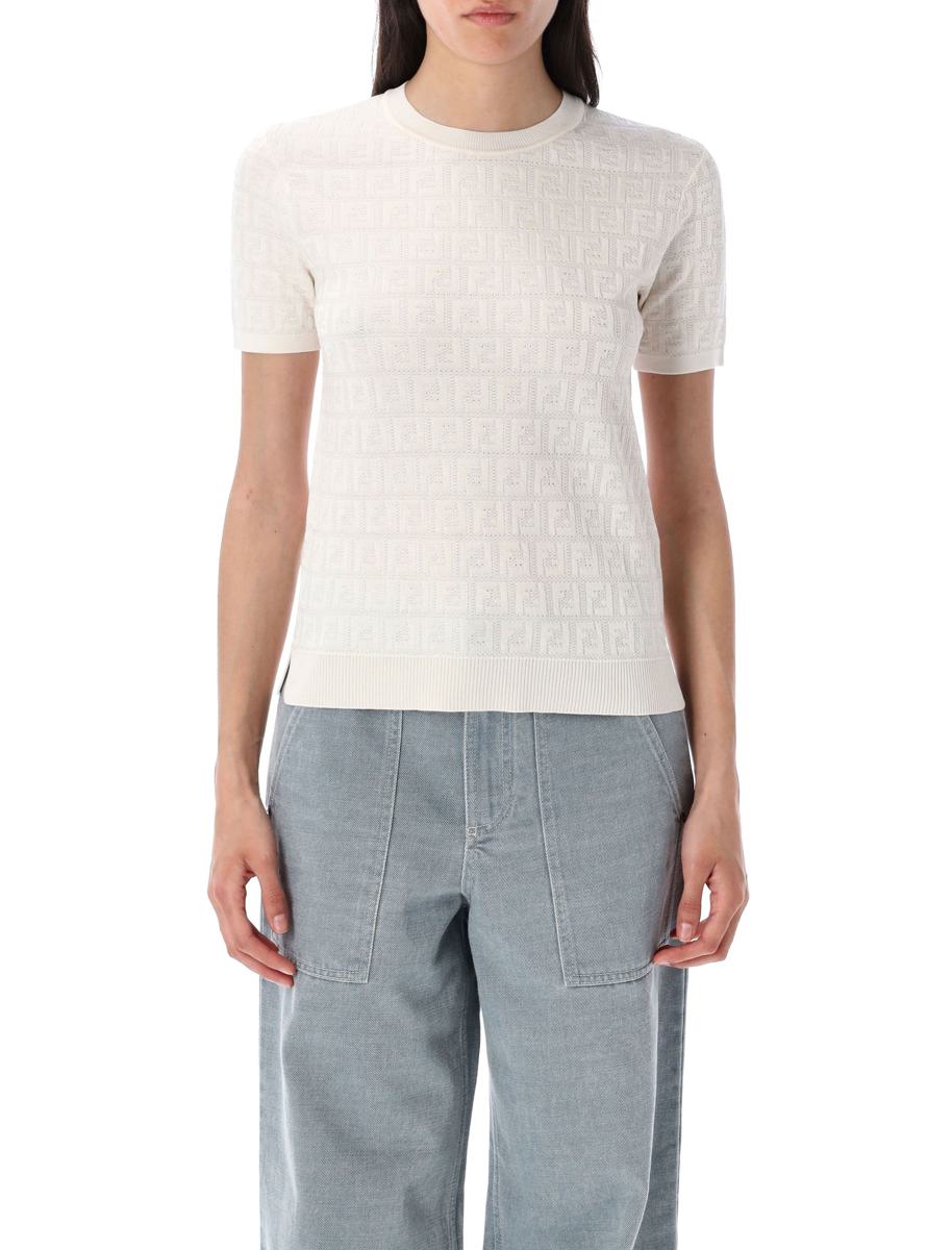 Fendi Lace Ff Knit T-Shirt