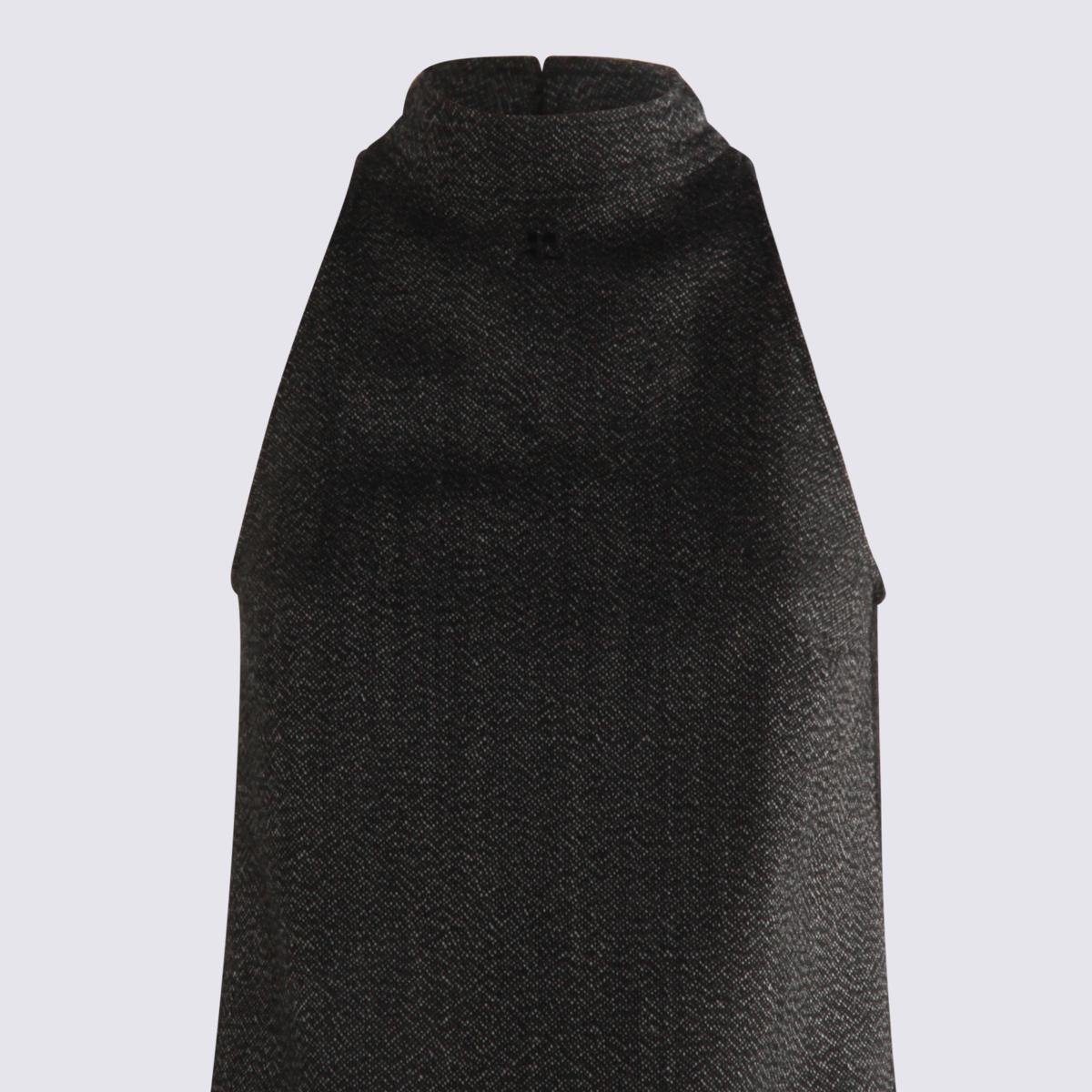 Courrèges Black Wool Mini Dress