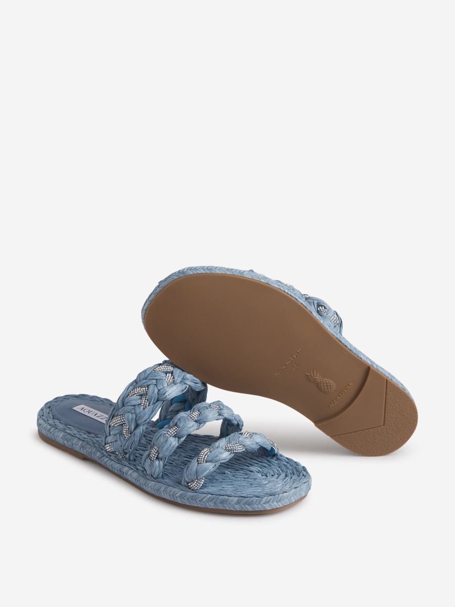 Aquazzura Raffia Coastal Sandal