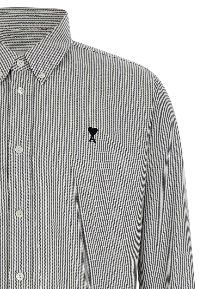 AMI Paris 'Ami De Coeur' Striped Shirt