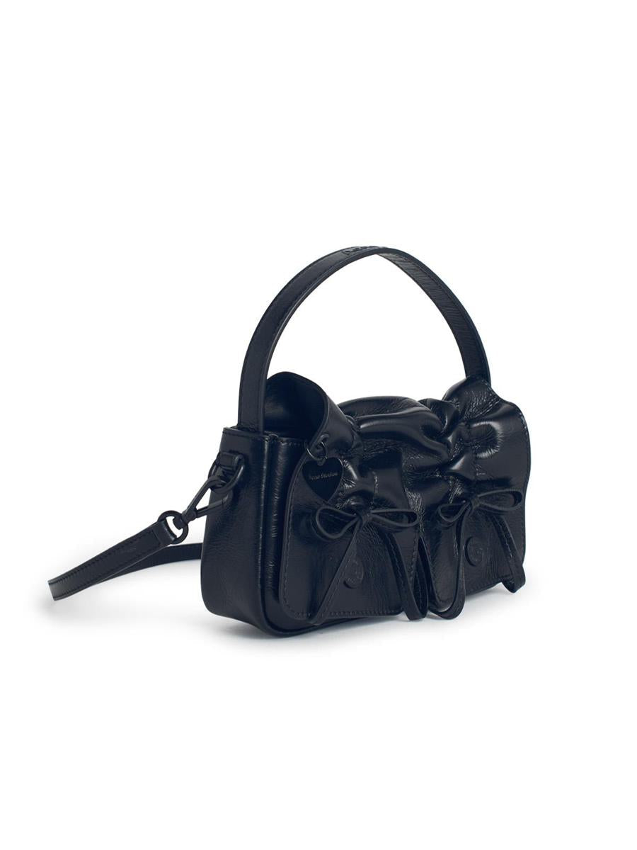 Acne Studios Micro 'Multipocket' Bag With Multiple Pockets In Black Leather