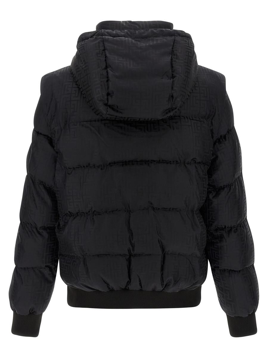 Balmain 'Monogram Pb Labirinto' Down Jacket