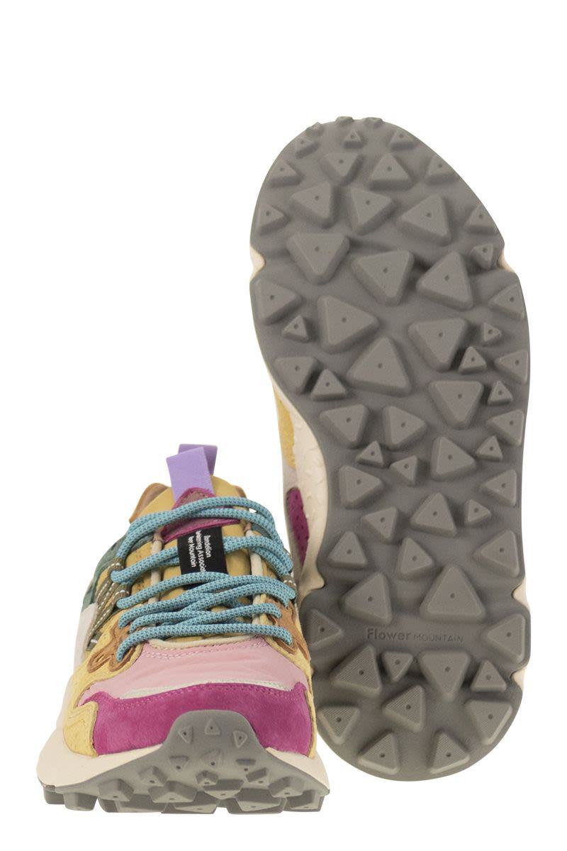Flower Mountain Yamano 3 - Sneakers In Suede And Technical Fabric