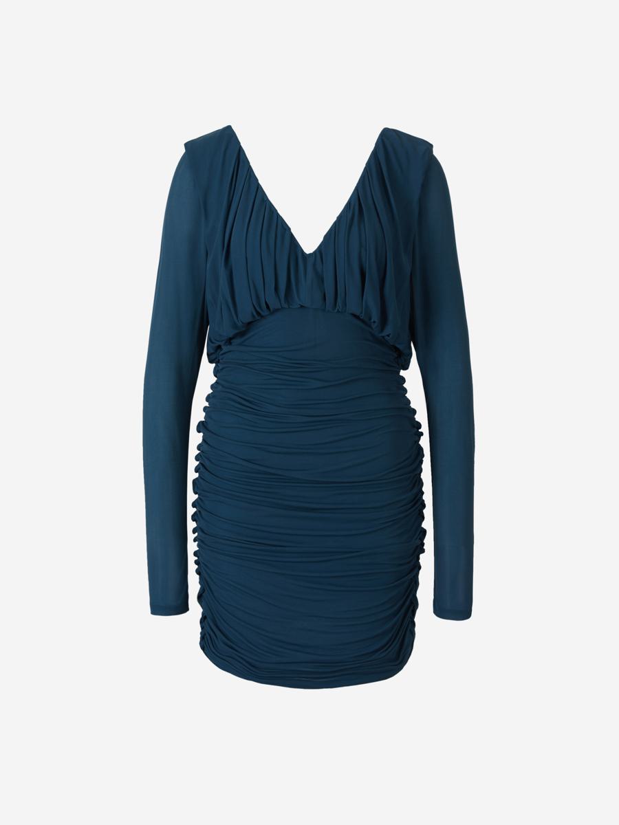 Saint Laurent Ruched Mini Dress