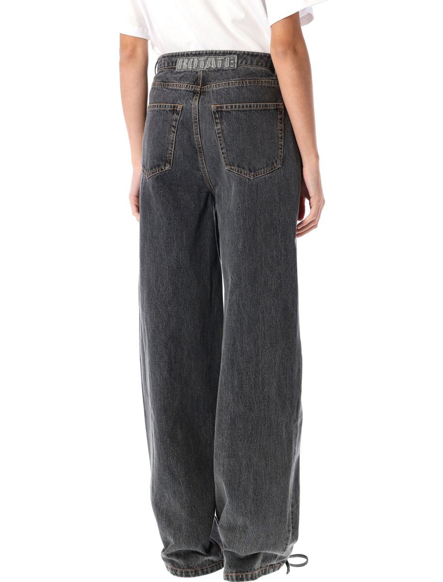 Rotate Birger Christensen Denim Laced Leg Pant