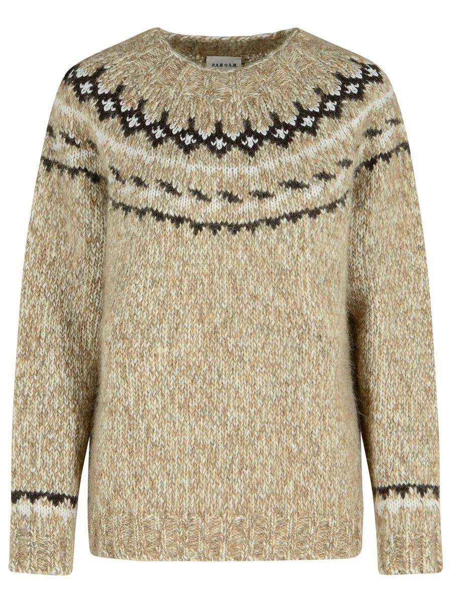 P.A.R.O.S.H. 'Laila' Beige Alpaca Blend Sweater