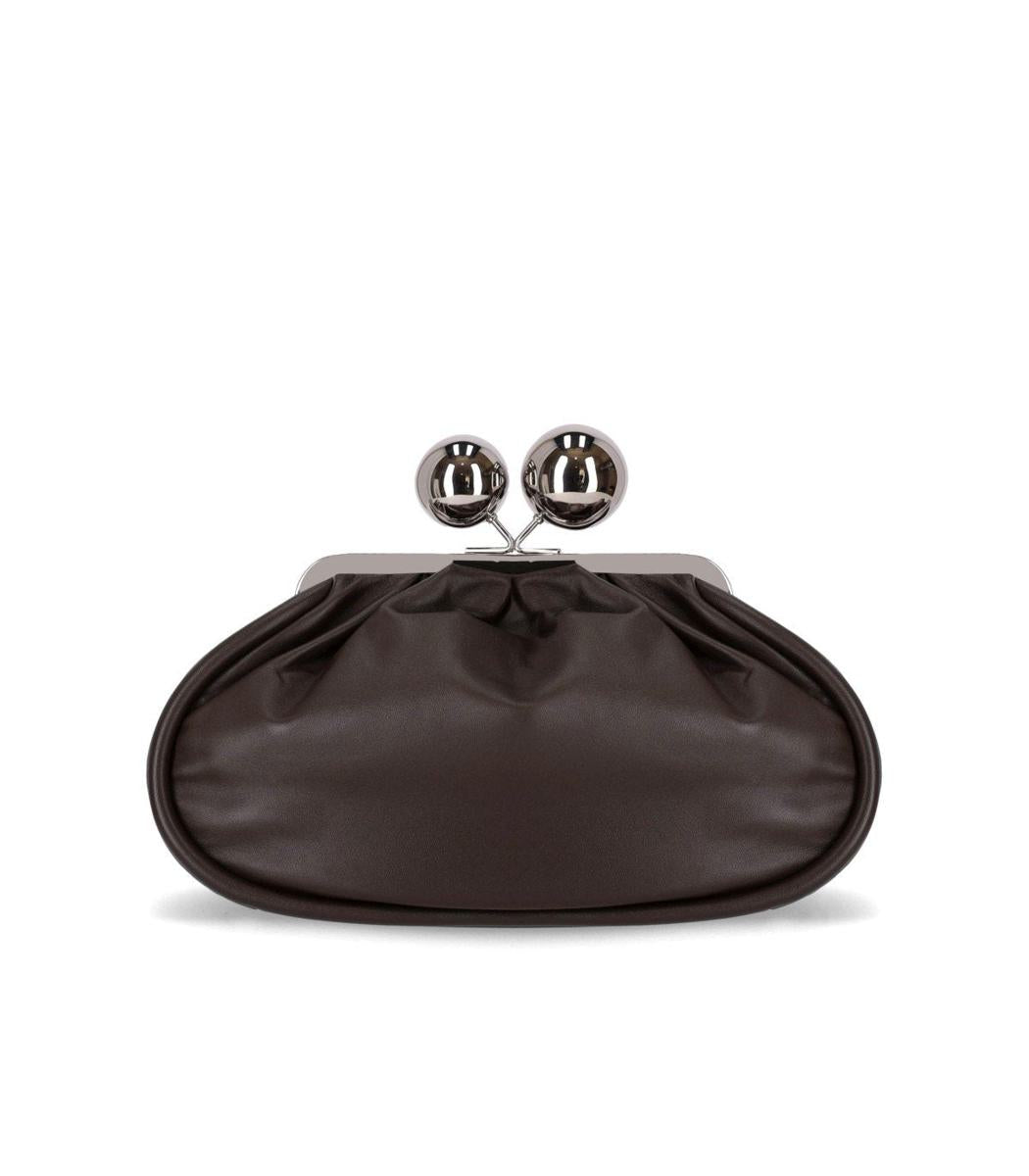 Weekend Max Mara Pasticcino Milvanew Medium Dark Brown Clutch