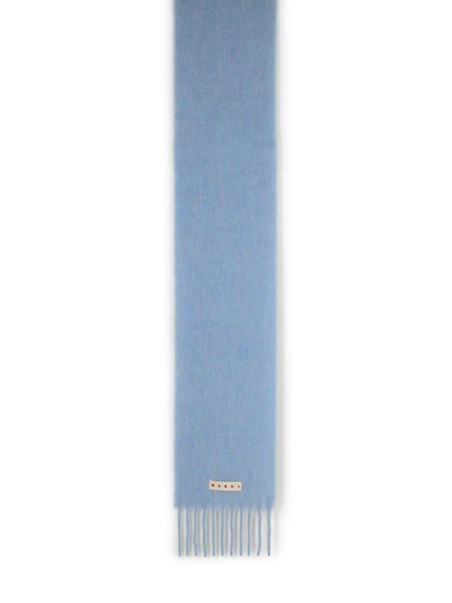 Marni Light Blue Alpaca Blend Scarf