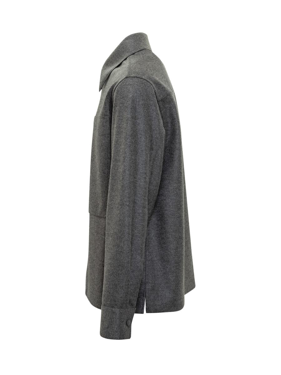 Jil Sander Jil Sander Grey Wool Jacket With Buttons