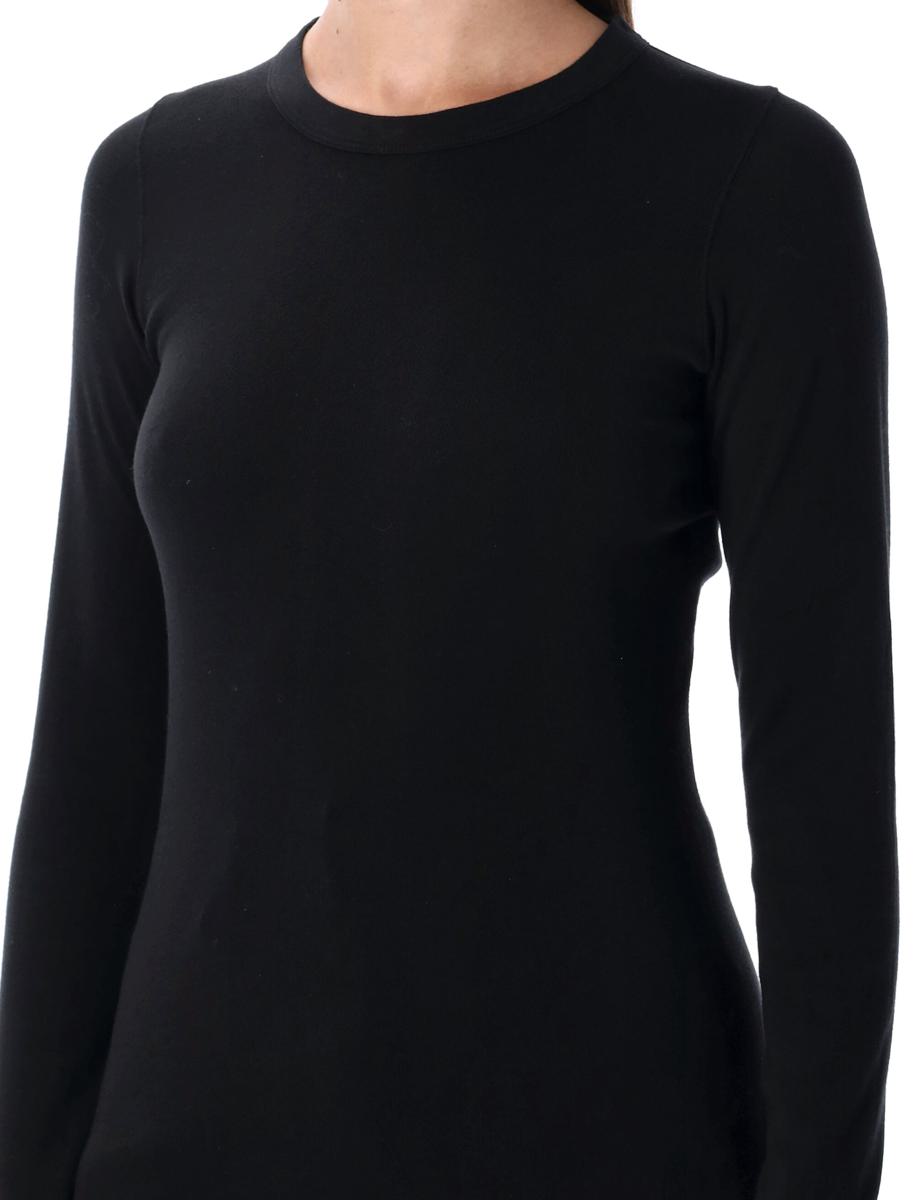 Rick Owens Drkshdw Black Ribbed Ls T