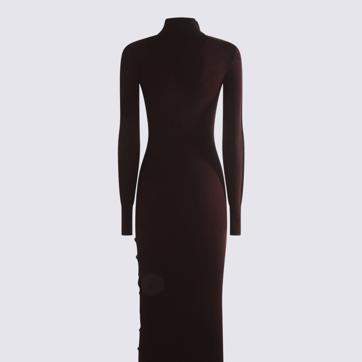 Courrèges Dark Red Viscose Midi Dress