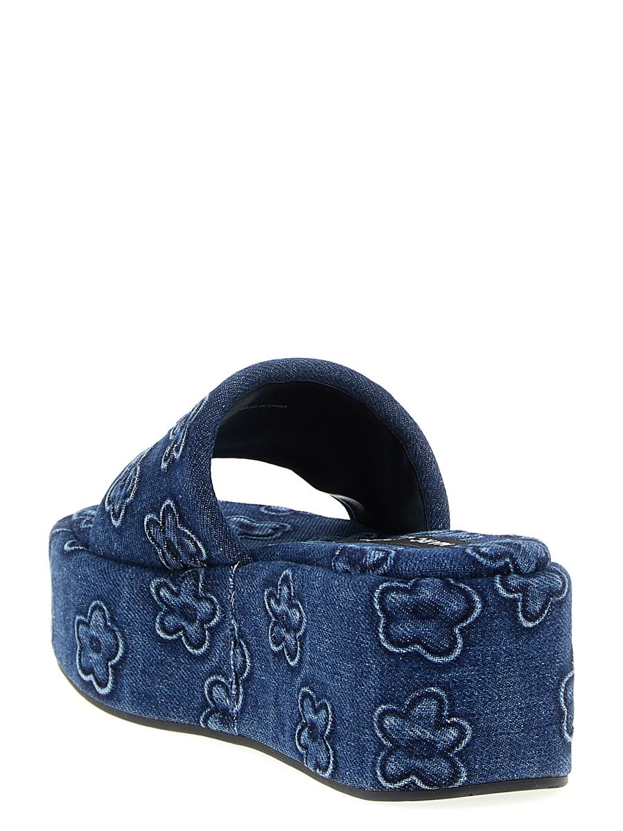 Marc Jacobs 'The Puffy Daisy Denim Platform Sandal' Slides
