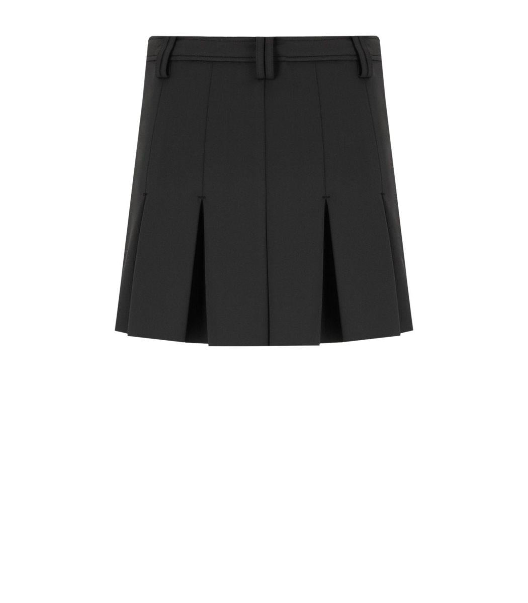 Ganni Black Pleated Mini Skirt