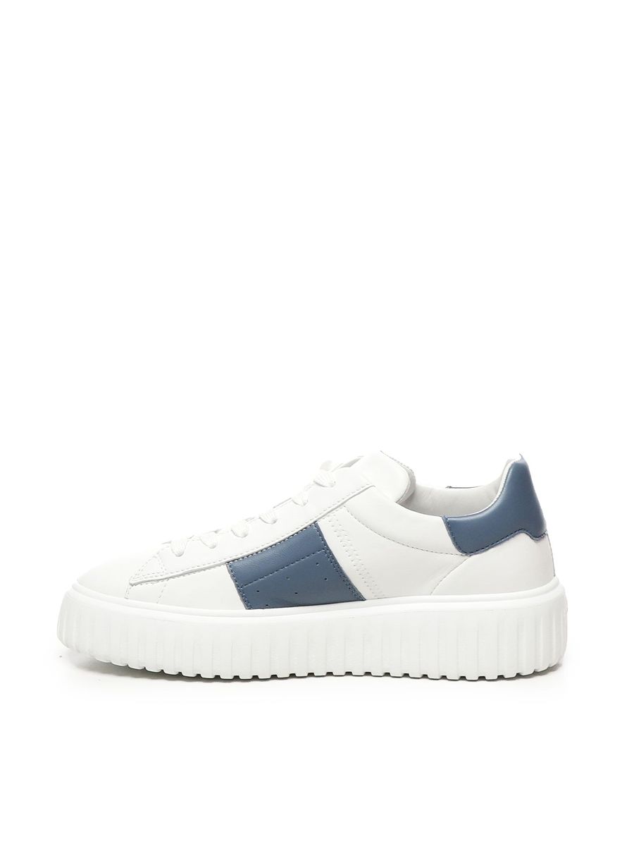 Hogan White H-Stripes Sneakers