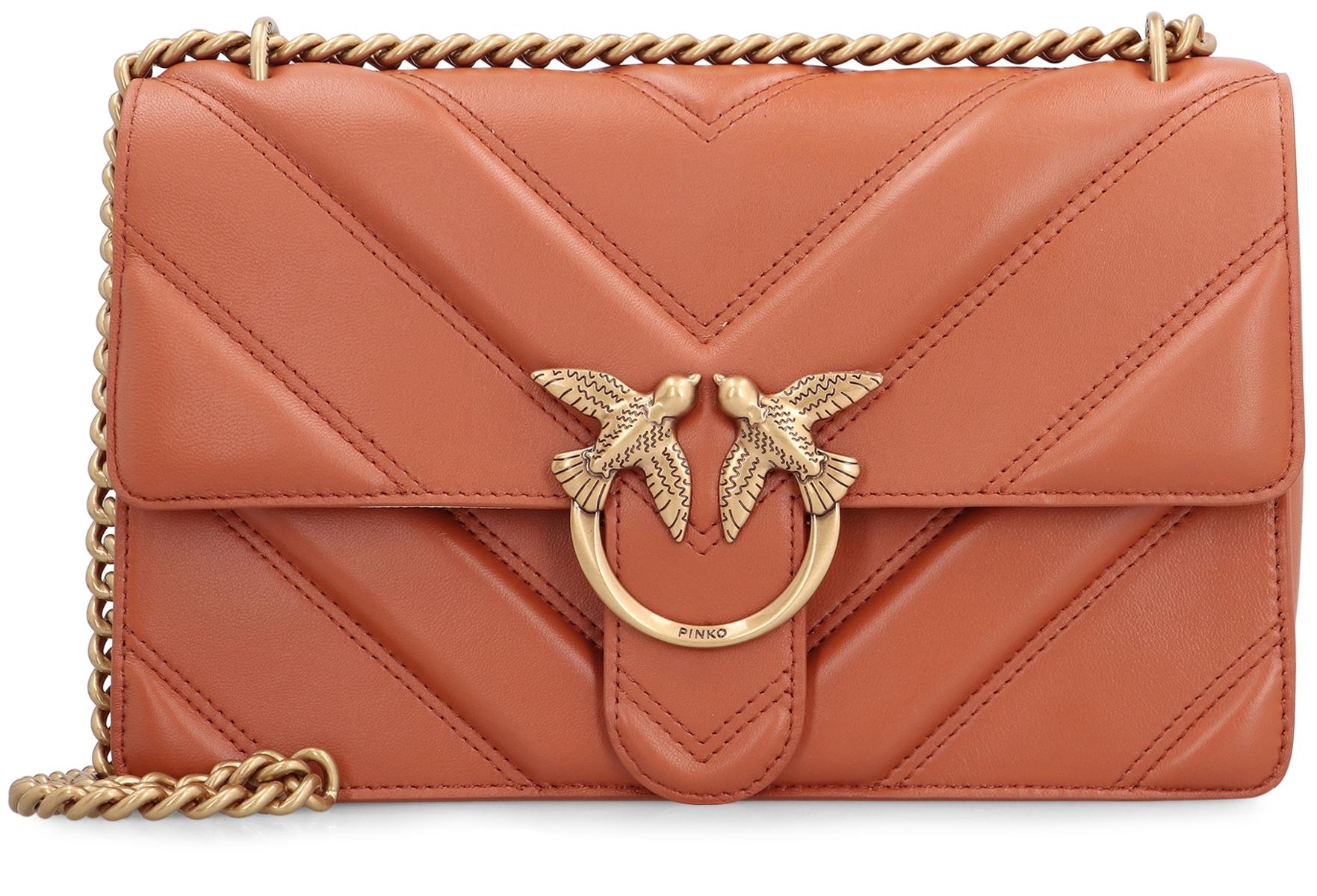 Pinko Love Bag Leather Crossbody Bag