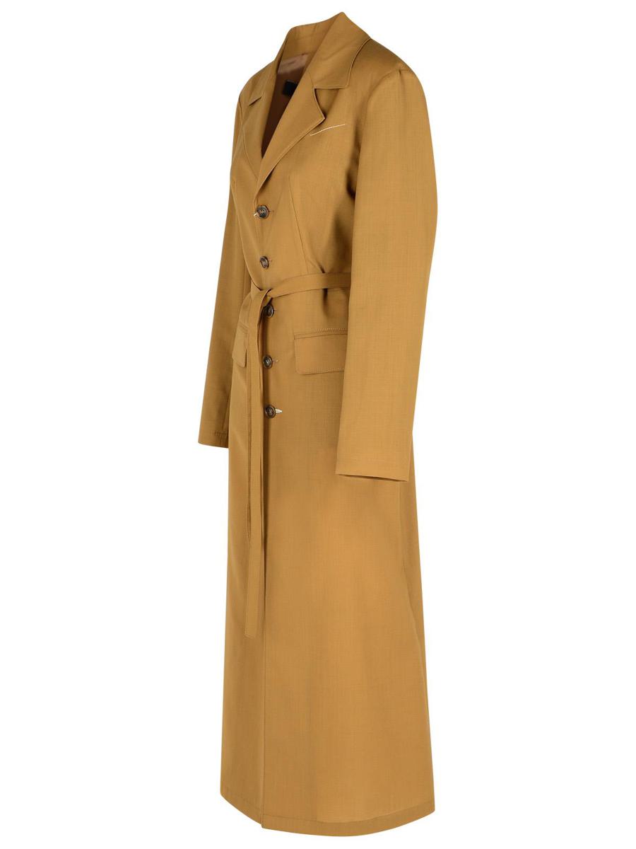 MM6 Maison Margiela Beige Wool Trench Coat