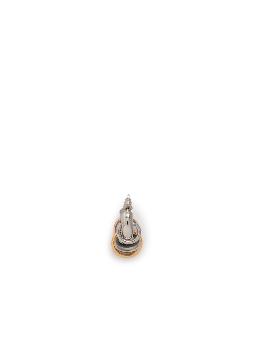 Panconesi Pierced Hoops' Silver Brass Earrings