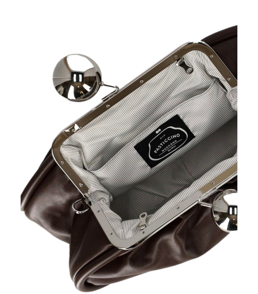 Weekend Max Mara Pasticcino Milvanew Medium Dark Brown Clutch