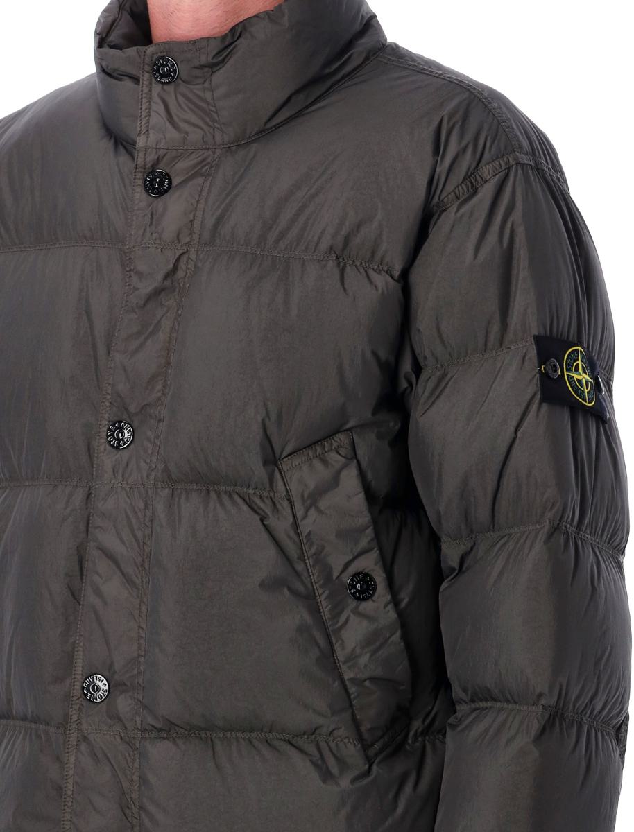Stone Island Crinkle Effect Down Jacket