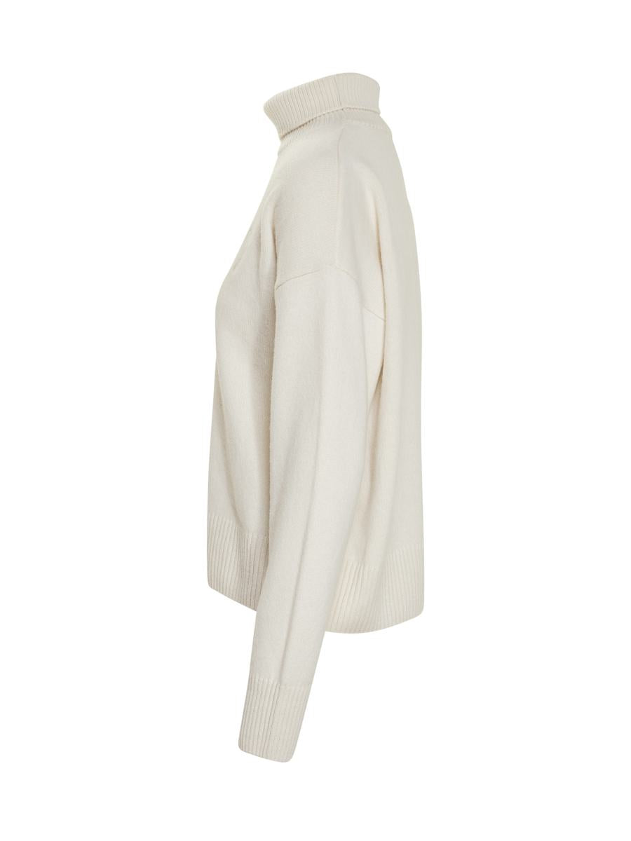 AMI Paris Ami Paris White High Neck Sweater