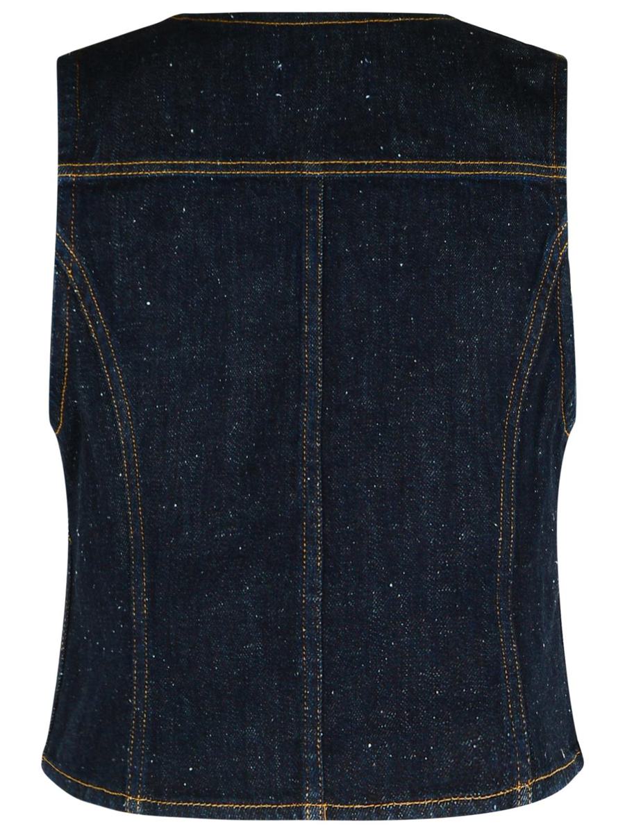 Ganni Blue Cotton Vest
