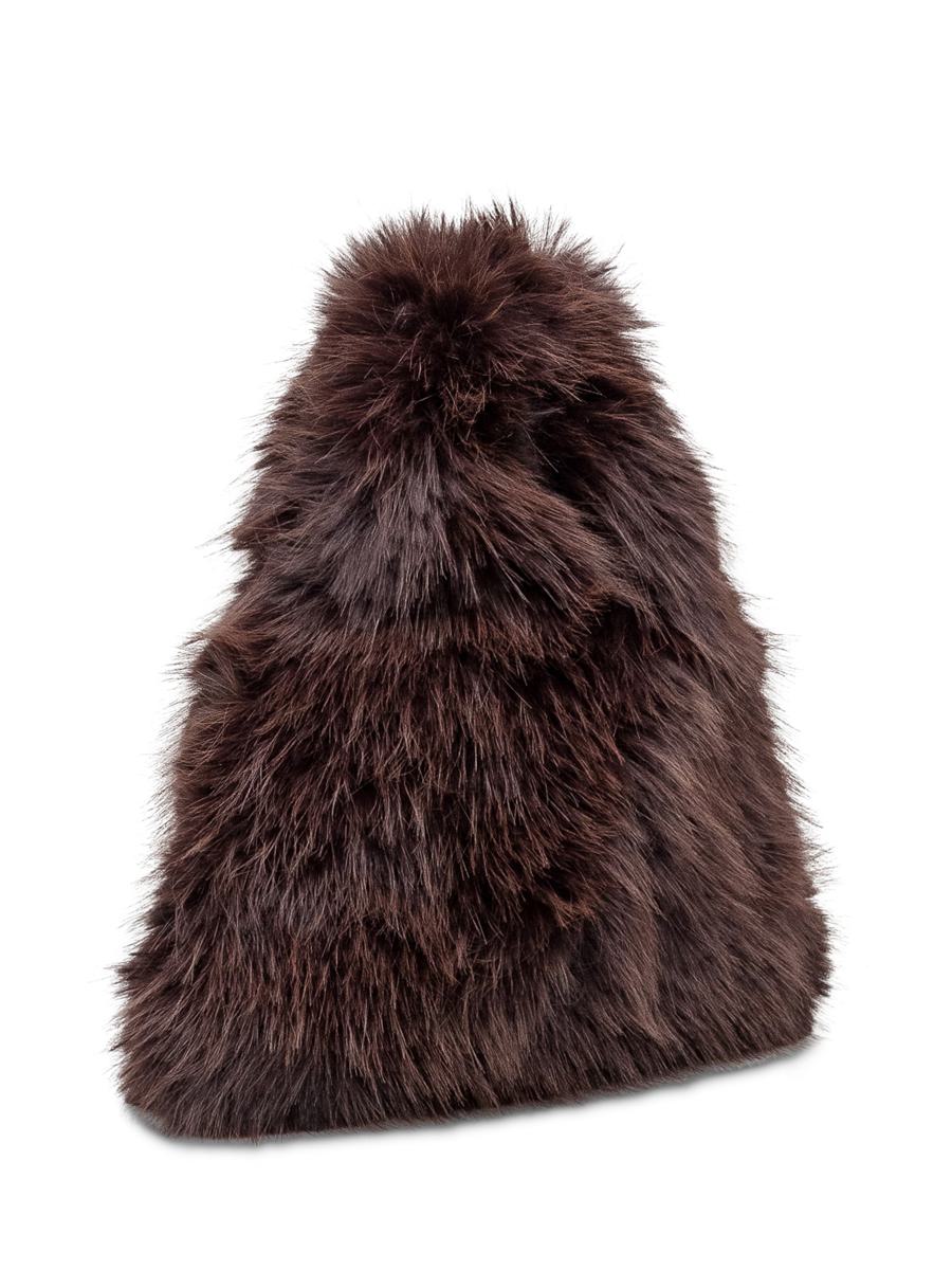 Msgm Msgm Bag In Brown Faux Fur
