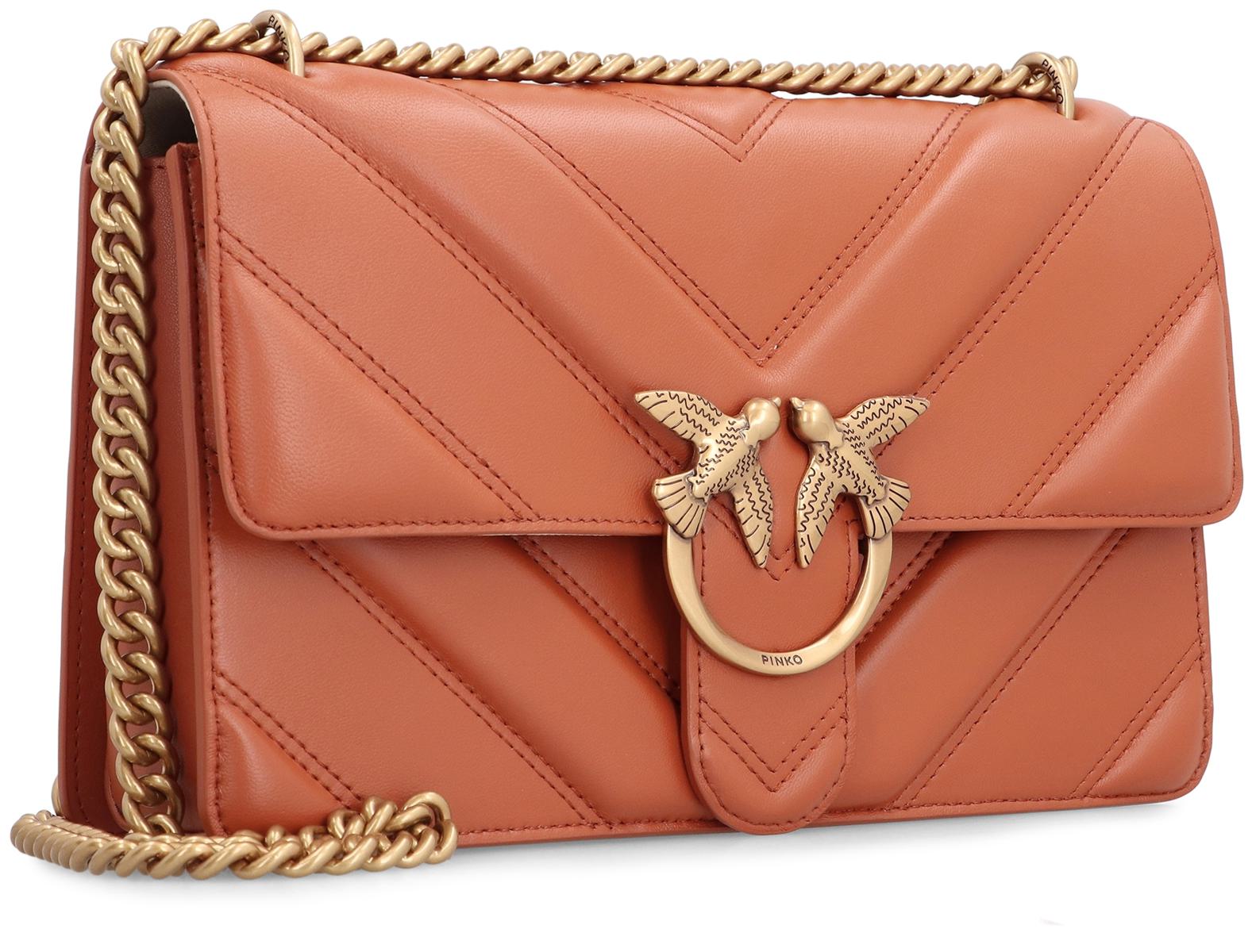 Pinko Love Bag Leather Crossbody Bag