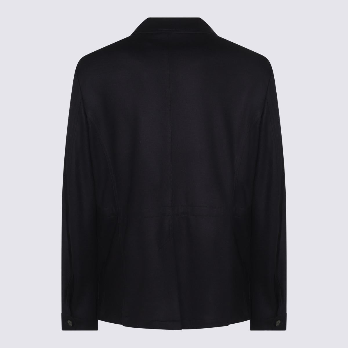 Canali Black Wool Casual Jacket