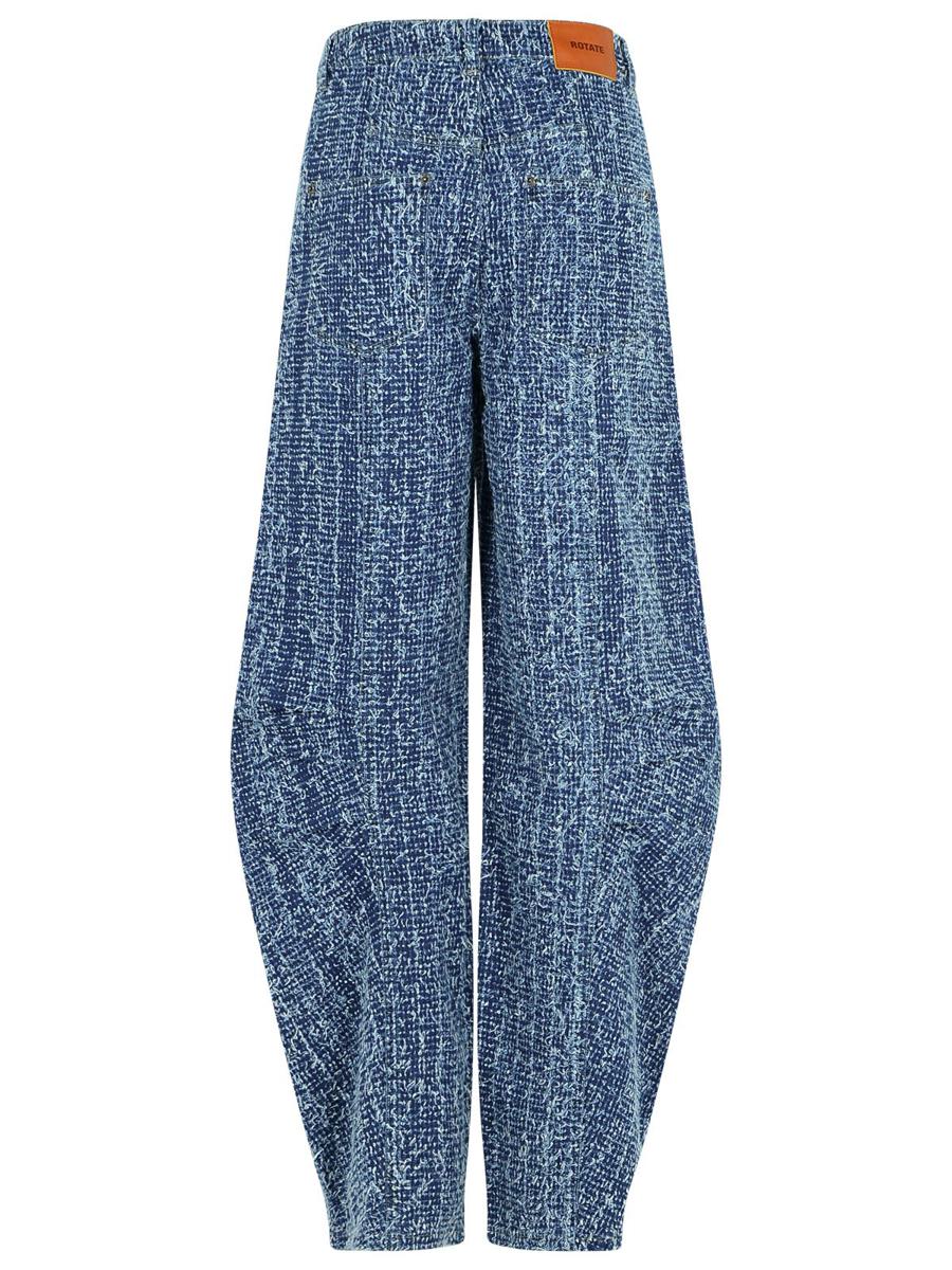 Rotate Birger Christensen Baggy Blue Cotton Jeans