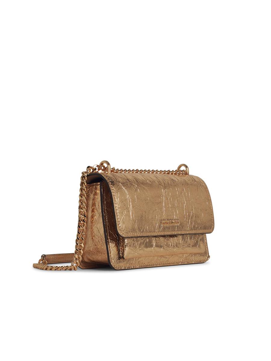 Michael Kors 'Claire' Gold Leather Crossbody Bag