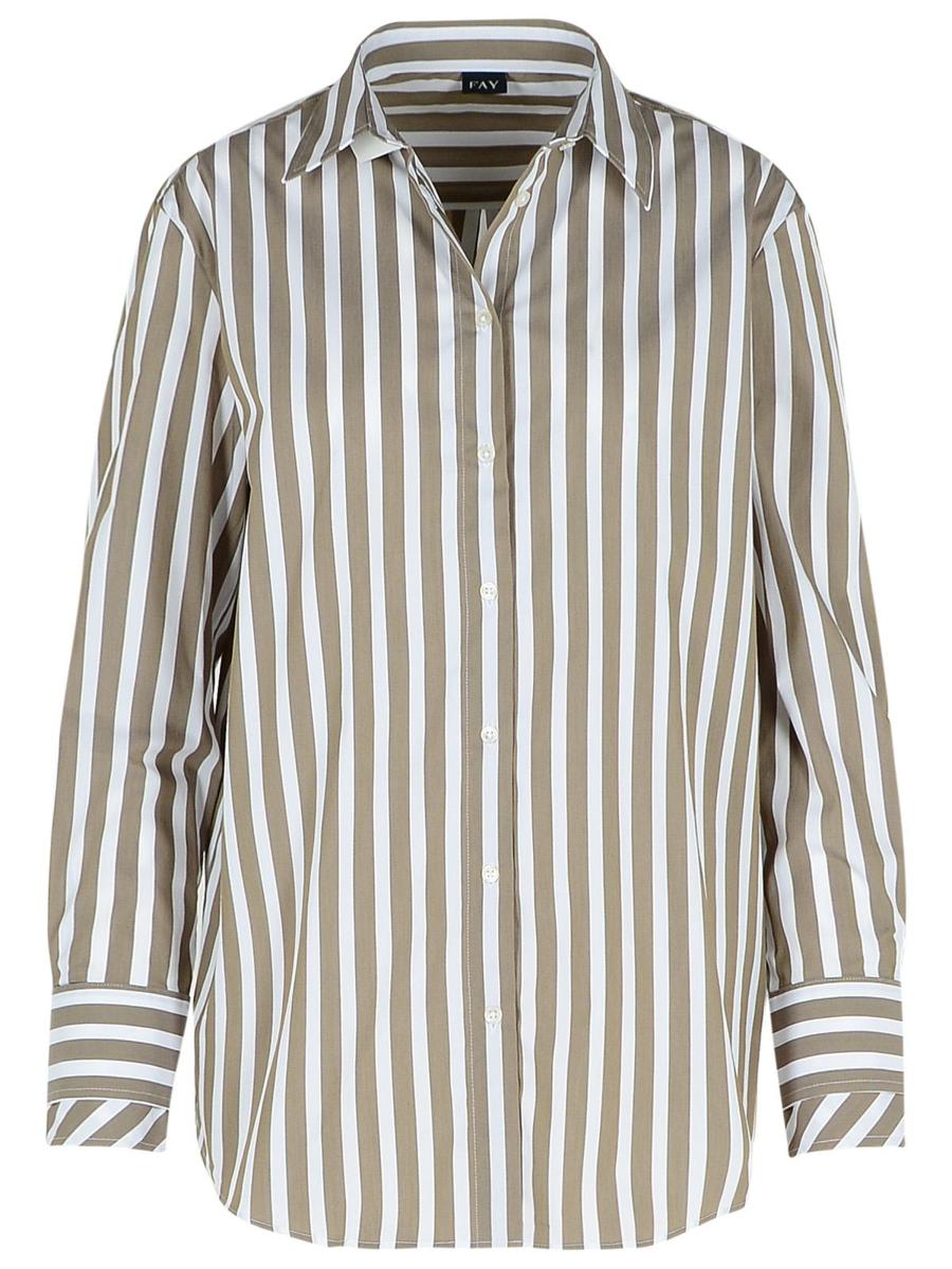 Fay Green Cotton Blend Shirt