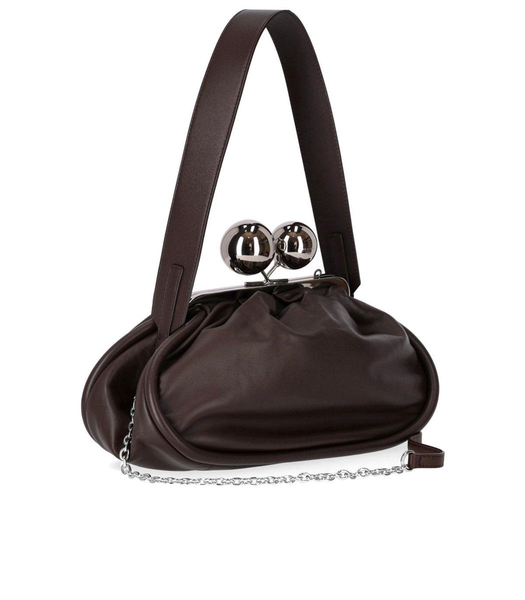 Weekend Max Mara Pasticcino Milvanew Medium Dark Brown Clutch