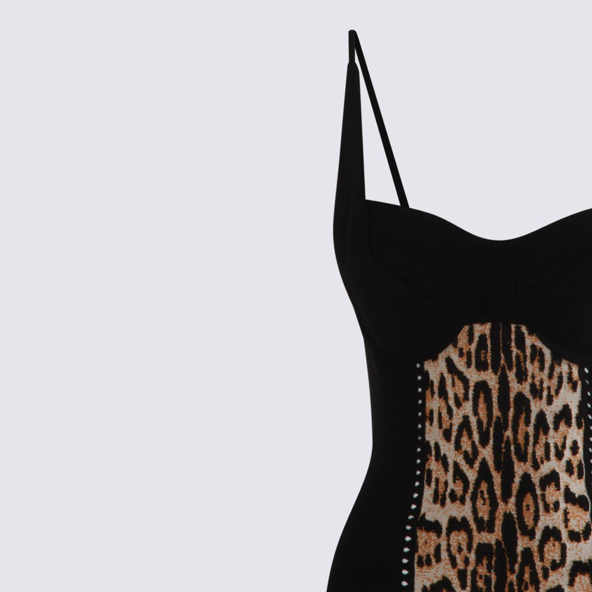 Roberto Cavalli Black Viscose Mini Dress