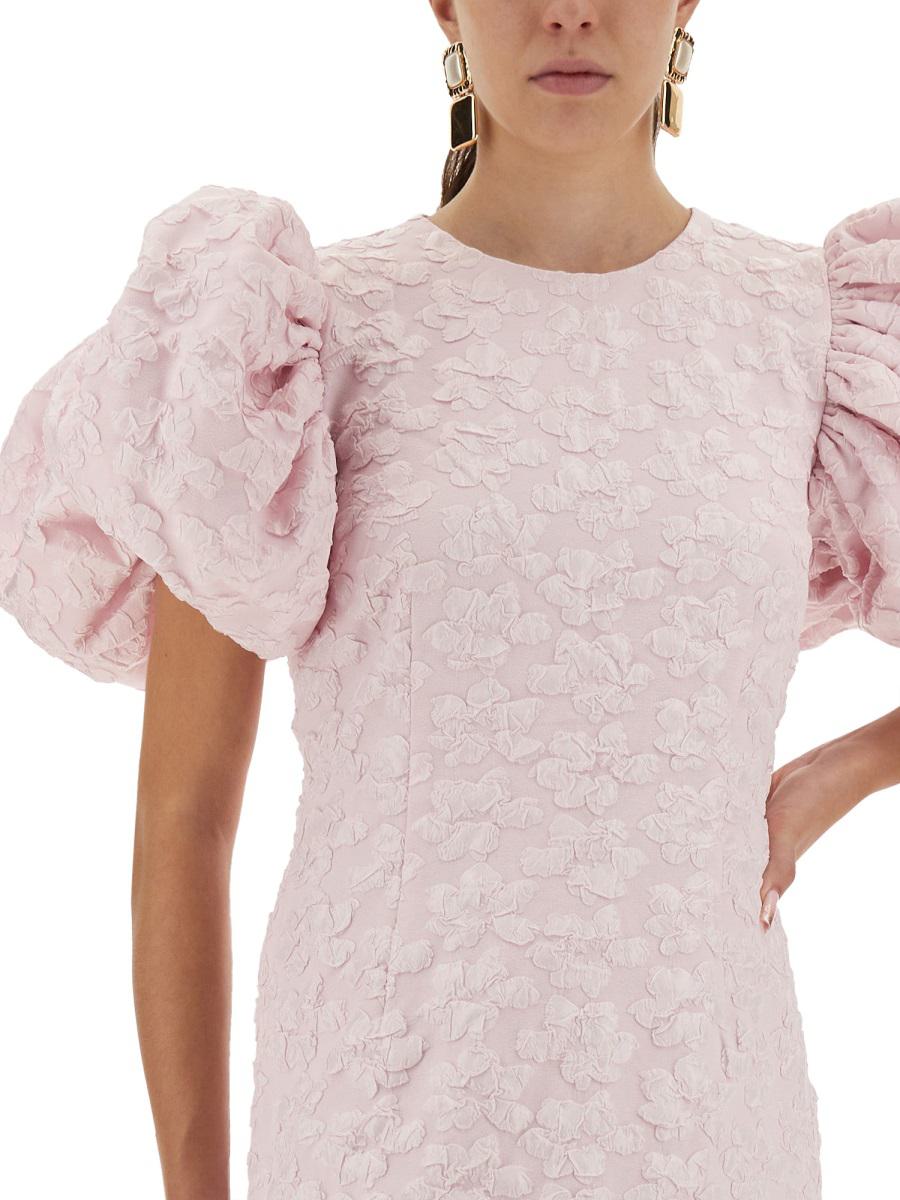 Rotate Birger Christensen Jacquard Midi Dress