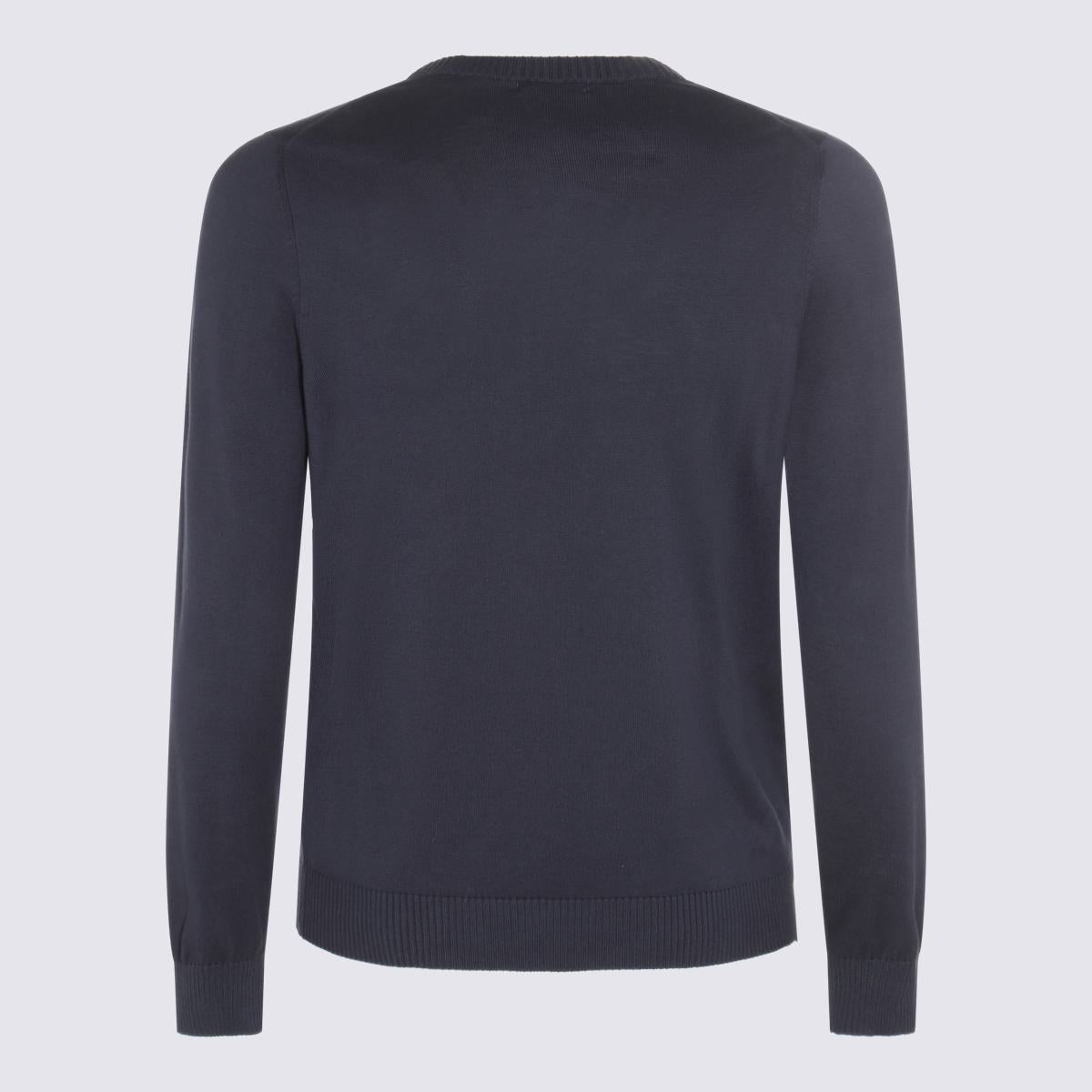 Malo Dark Blue Cotton Knitwear
