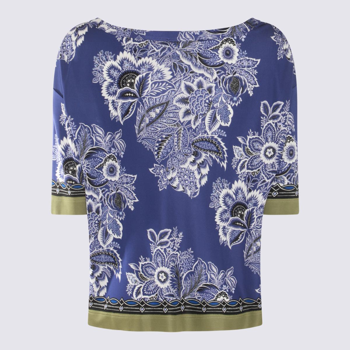 Etro Blue Multicolour Viscose Top