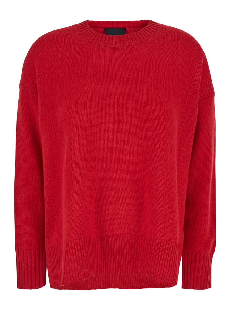 Red Crewneck Sweater In Cashmere Woman
