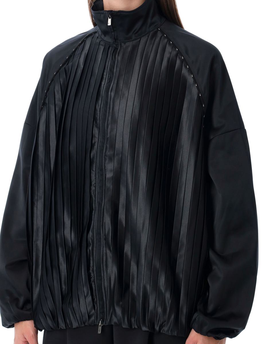 Nike Satin Pleated Oversized Tracksuit Jacket Sportswear Collection