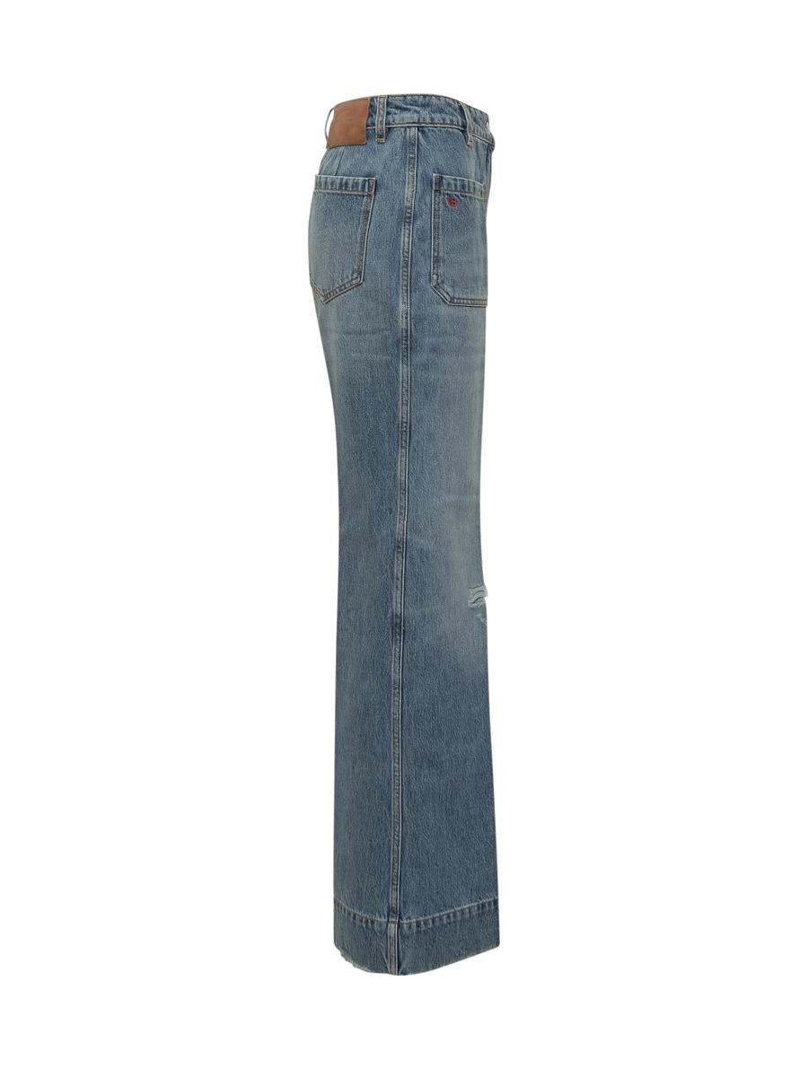 Victoria Beckham Victoria Beckham Wide Leg Jeans In Vintage Denim