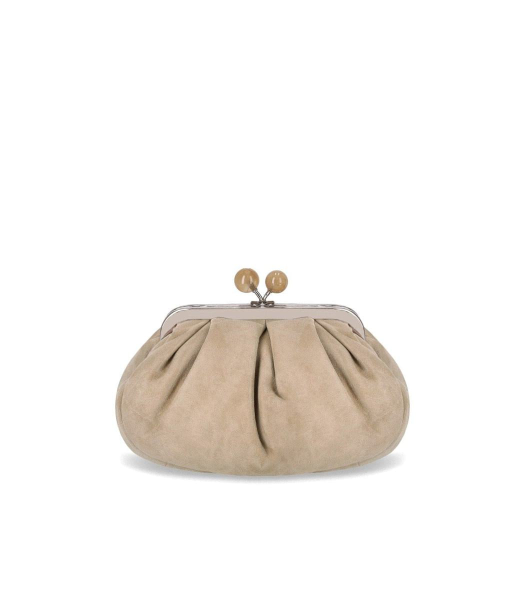 Weekend Max Mara Pasticcino Valois Small Beige Clutch