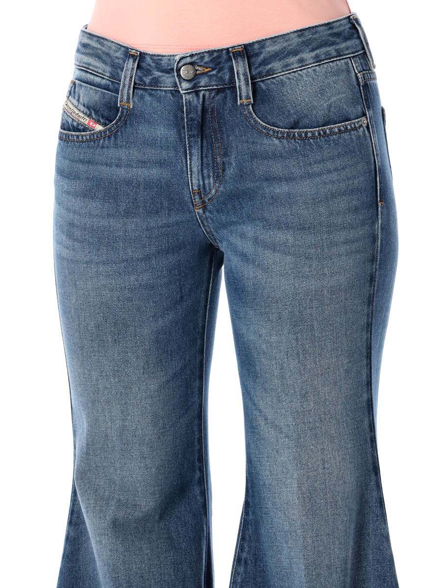 Diesel Blue Low-Rise Flared Jeans 1970 D-Bleess