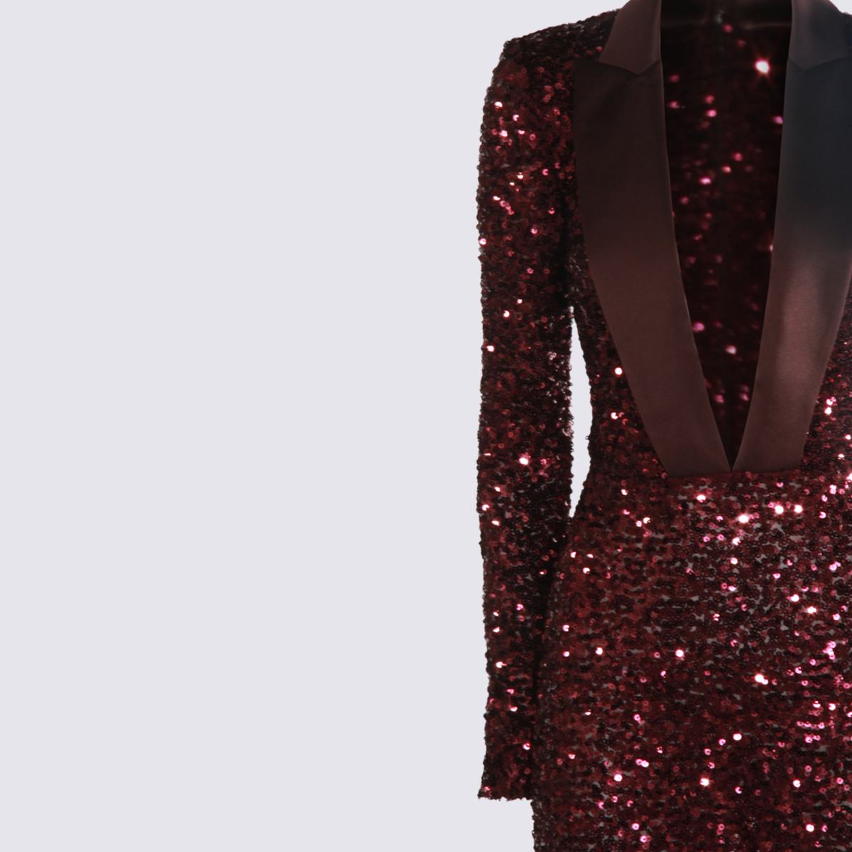 Elisabetta Franchi Dark Red Maxi Dress